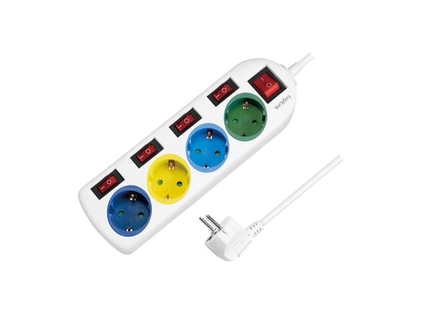 LogiLink LPS257, 1,5 m, inomhus, Typ F, Type F (CEE 7/4), IP20, 1,5 mm ²