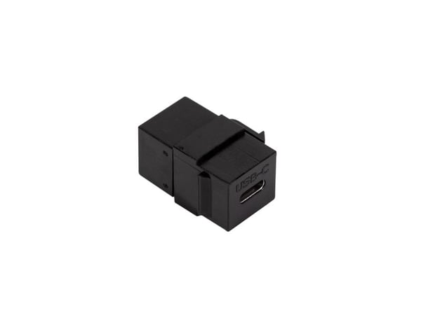 LogiLink NK0032, Litteä, Musta, USB C, USB C, Naarasliitin, Naarasliitin, Naarasliitin