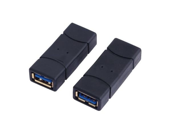 LogiLink USB 3.0-A F/F, USB 3.0-A, USB 3.0-A, Sort