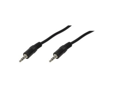LogiLink 3.5mm - 3.5mm, 0.2m, 3.5mm, Hankjønn, 3.5mm, Hankjønn, 0,2 m, Sort