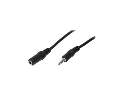 LogiLink 3.5mm - 3.5mm, 3m, 3.5mm, Hankjønn, 3.5mm, Hunkjønn, 3 m, Sort