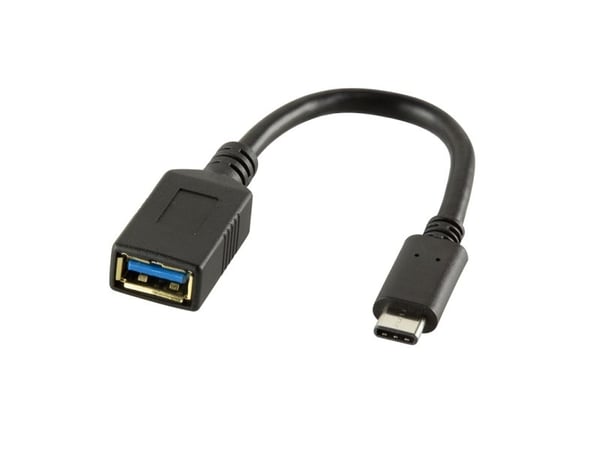 LogiLink USB C - USB A 0.15m, 0,15 m, USB C, USB A, USB 3.2 Gen 2 (3.1 Gen 2), Hankjønn/hunkjønn, Sort