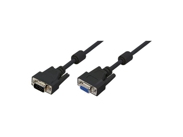 LogiLink 5m VGA, 5 m, VGA (D-Sub), VGA (D-Sub), Sort, Hankjønn/hunkjønn, RoHS