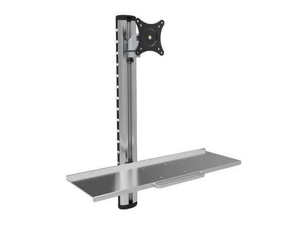 TECHly ICA-PLW 01 - Monteringssats (väggfäste, VSA-adapter, hylla för tangentbord/mus) - för bildskärm/tangentbord - aluminium, stål - silver - skä...