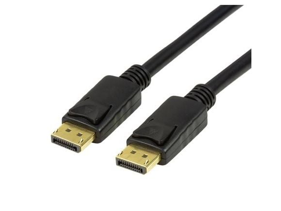 LogiLink CV0120, 2 m, DisplayPort, DisplayPort, Hankjønn, Hankjønn, Sort