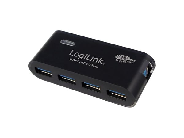 LogiLink USB 3.0 Hub 4-Port - Hub - 4 x SuperSpeed USB 3.0 - stasjonær