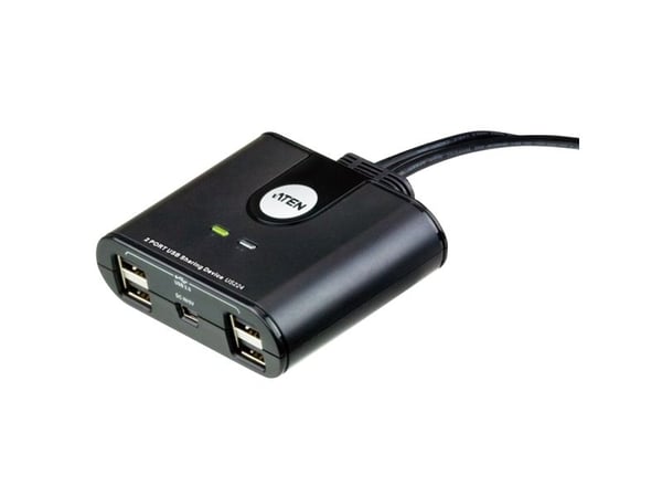 ATEN US224 2-Port USB Peripheral Sharing Device - USB-periferdelesvitsj - stasjonær