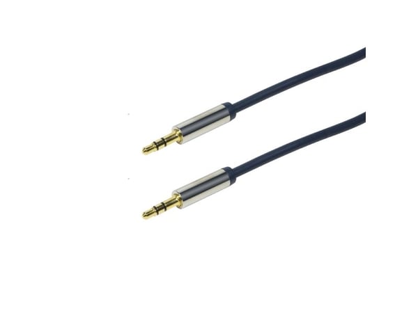 LogiLink 3.5mm - 3.5mm 1m, 3.5mm, Hankjønn, 3.5mm, Hankjønn, 1 m, Blå