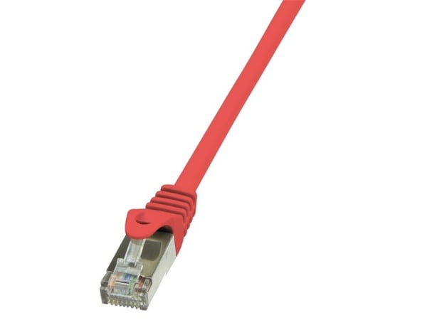 LogiLink - Koblingskabel - RJ-45 (hann) til RJ-45 (hann) - foliebelagt uskjermet tvinnet kabelpar (F/UTP) - CAT 5e - rød