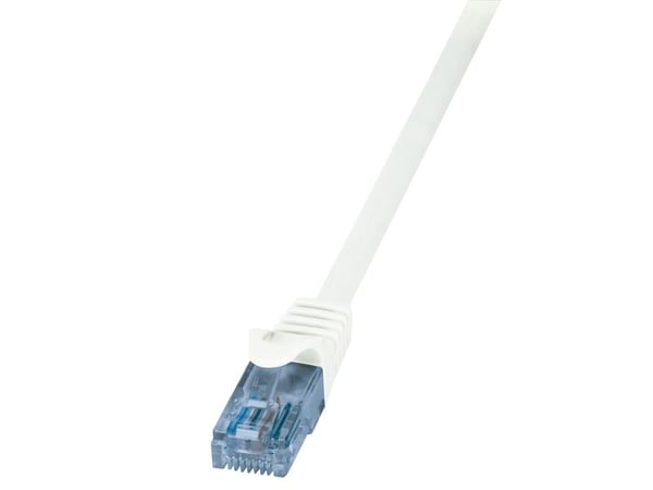 LogiLink CP3031U, 1 m, Cat6a, U/UTP (UTP), RJ-45, RJ-45, Hvit