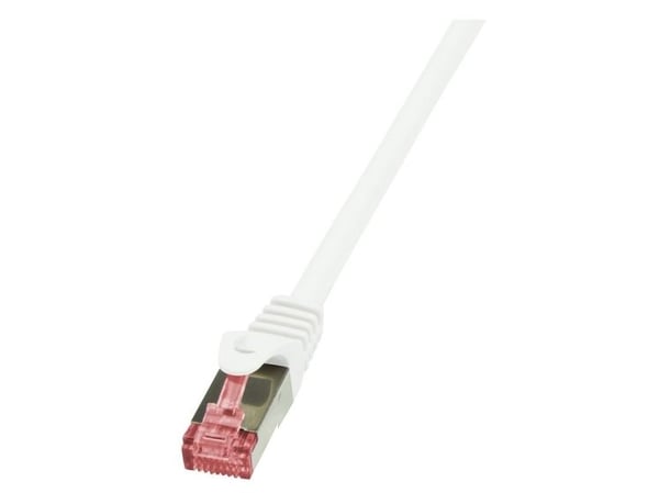 LogiLink PrimeLine - Koblingskabel - RJ-45 (hann) til RJ-45 (hann) - SFTP, PiMF - CAT 6 - halogenfri, formstøpt, uten hindringer - hvit