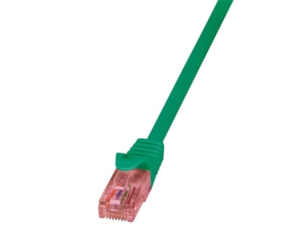 LogiLink PrimeLine - Koblingskabel - RJ-45 (hann) til RJ-45 (hann) - 5 m - UTP - CAT 6 - halogenfri, formstøpt, uten hindringer - grønn