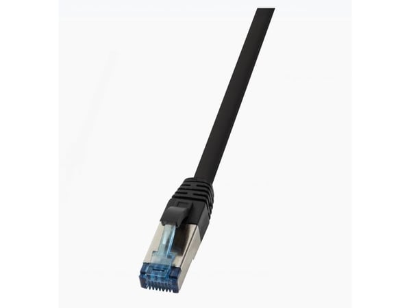 LogiLink - Koblingskabel - RJ-45 (hann) til RJ-45 (hann) - SFTP - CAT 6a - halogenfri, utendørs, uten hindringer - svart