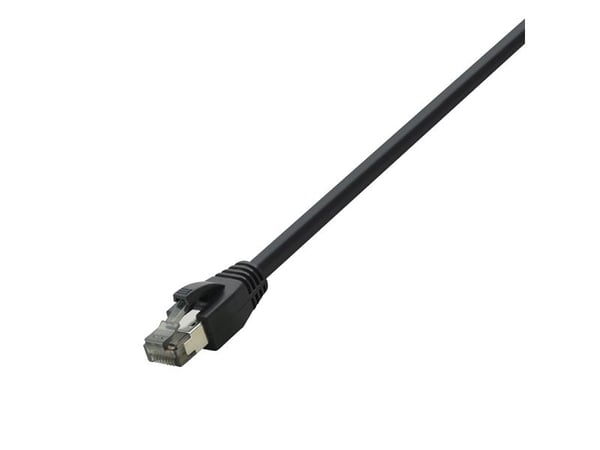 LogiLink - Koblingskabel - RJ-45 (hann) til RJ-45 (hann) - 5 m - SFTP, PiMF - CAT 8.1 - halogenfri, formstøpt, rund, uten hindringer - svart
