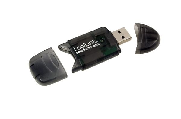 LogiLink Cardreader USB 2.0 Stick external for SD/MMC, Sort, 480 Mbit/s, USB 2.0