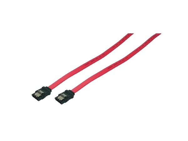 LogiLink SATA 0.3m, 0,3 m, SATA II, Hankjønn/hankjønn, Rød, Rett, Rett