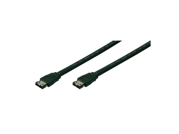 LogiLink CS0010, 0,75 m, eSATA, eSATA, Hankjønn/hankjønn, Sort, UL-2725