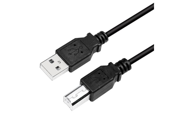 LogiLink CU0008B, 3 m, USB A, USB B, USB 2.0, 480 Mbit/s, Musta