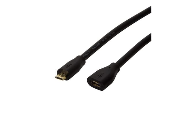 LogiLink CU0123, 2 m, Micro-USB B, Micro-USB B, USB 2.0, 0,48 Gbit/sek, Svart