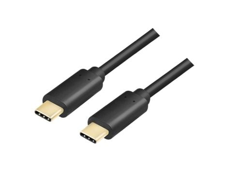 LogiLink CU0128, 0,5 m, USB C, USB C, USB 3.2 Gen 2 (3.1 Gen 2), 10000 Mbit/s, Musta