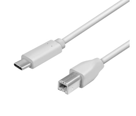LogiLink CU0160, 1 m, USB C, USB B, USB 2.0, 480 Mbit/s, Valkoinen
