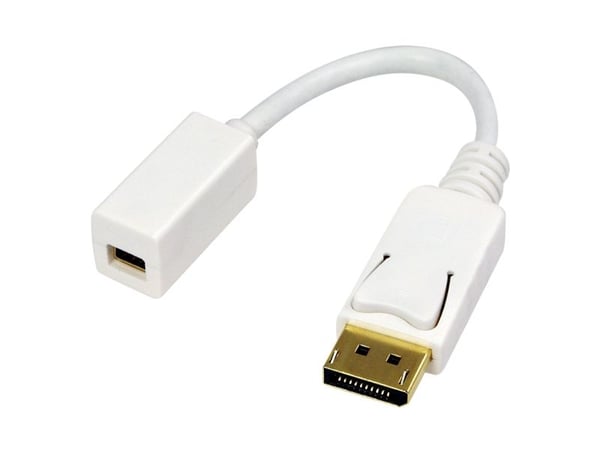 LogiLink Adapter DisplayPort / Mini DisplayPort, DisplayPort, Mini DisplayPort, Hankjønn, Hunkjønn, Hvit
