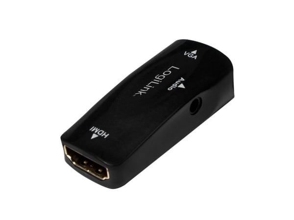 LogiLink CV0108, Sort, RoHS, CE, 1080p, HDMI, VGA/3.5 mm, 22 mm