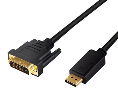 LogiLink CV0133, 5 m, DisplayPort, DVI, Hanstik, Suora, Suora