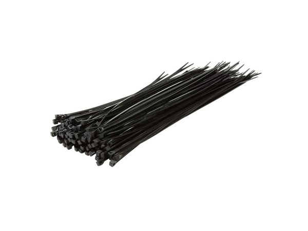 LogiLink KAB0004B, Tikkaiden kaapelinippu, Nylon, Musta, V2, 300 mm, 3,4 mm