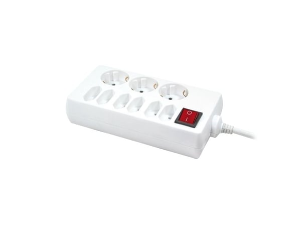 LogiLink LPS201, 1,5 m, IP20, Valkoinen, RoHS, 9 AC-pistorasia(a), 250 V