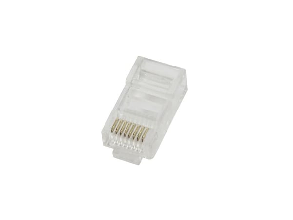 LogiLink MP0002, RJ-45, Gjennomsiktig, Hankjønn, Cat5e, Gull, 100 stykker