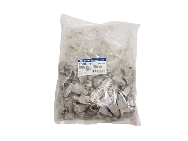 LogiLink RJ45, RJ45, Grå, Guld, 270 g, 100 stk, 170 mm