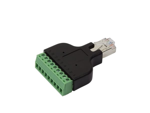 LOGILINK - RJ45 male to 8 pin screw terminal adapter