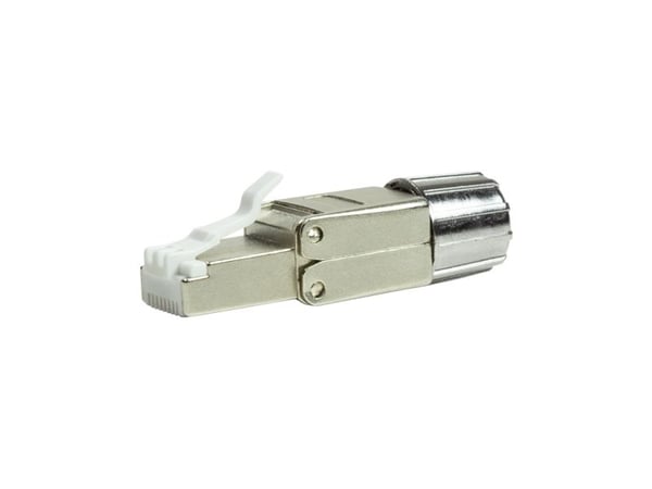 LogiLink MP0080 - CAT.8.1 feltmonterbar RJ45-kontakt, RJ45, grå, rustfritt stål, 22/24, 8,5 mm