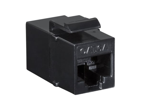 LogiLink NK4014, platt, svart, RJ-45, RJ-45, kvinnlig kontakt, kvinnlig kontakt