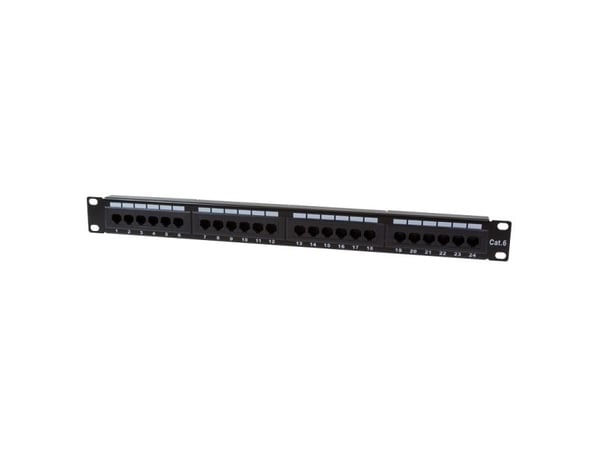 LogiLink Patch Panel 19" CAT6 24-Port, Sort