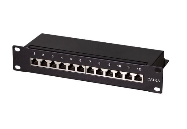 LogiLink NP0052B, 10 Gigabit Ethernet, 10000 Mbit/s, Cat6a, S/UTP (STP), Telinekiinnitys, 1U