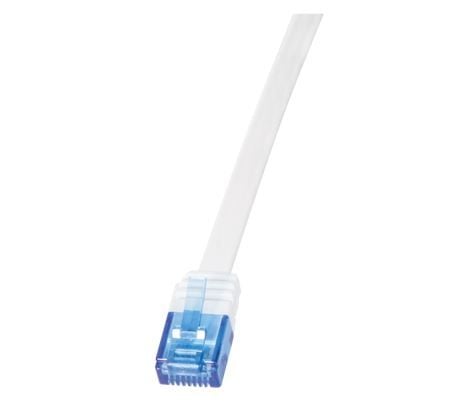 LogiLink SlimLine - Koblingskabel - RJ-45 (hann) til RJ-45 (hann) - UTP - CAT 6 - flat - hvit