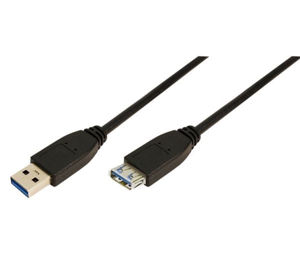 LogiLink - USB forlængerkabel - USB Type A (han) til USB Type A (hun) - USB 3.0 - 3 m - formet - sortti