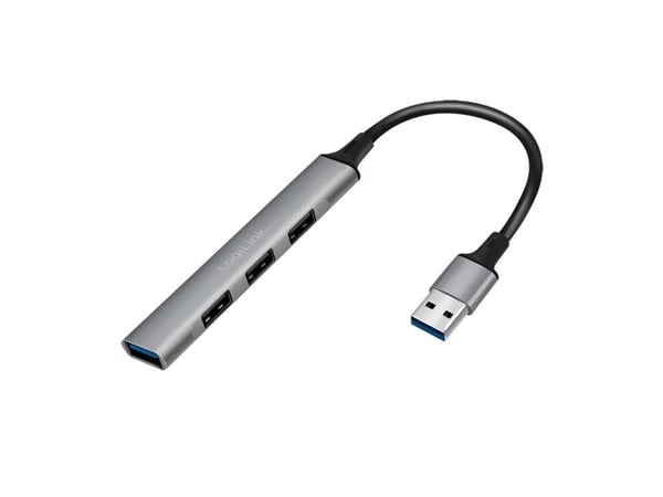 LogiLink UA0391 USB 3.0-hub Aluminiumsgrå