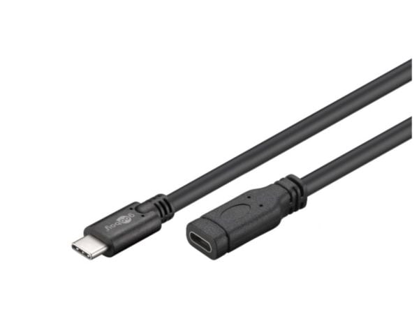 Goobay 45393, 1 m, USB C, USB C, USB 3.2 Gen 1 (3.1 Gen 1), 5000 Mbit/s, Sort