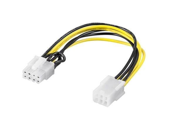 Goobay 93635, 0,2 m, PCI-E (6-pin), PCI-E (8-pin), Hunkjønn, Hankjønn, Rett