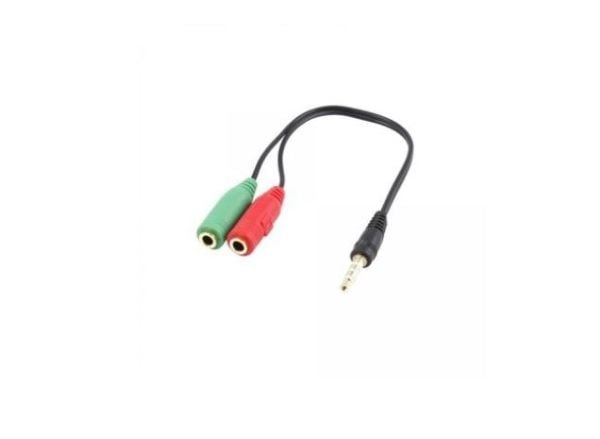 CABLE WHITE SHARK 3,5 mm x2 f. 3-PIN – 3,5 mm m. 4-PIN 0,2 m