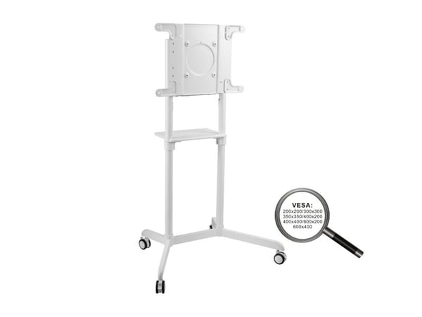 Puremounts-vaunu - VESA 600 x 400 - 70 kg:n paino - valkoinen