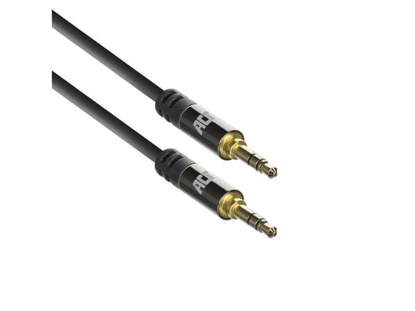 ACT 5 meter høykvalitets stereolydkabel 3,5 mm jack hann-hann, glidelåspose (AC3612)