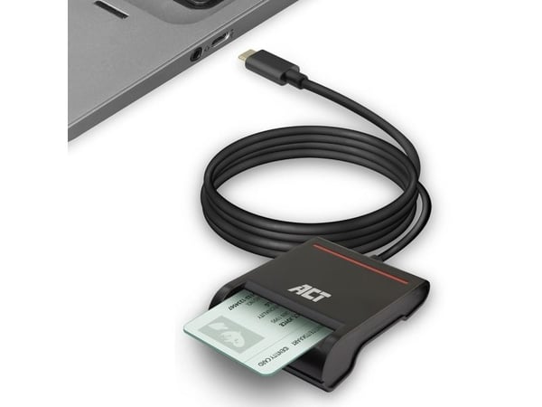 ACT AC6020 älykortinlukija Indoor USB USB 2.0 Musta (AC6020) (AC6020)