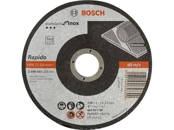 Bosch Standard for INOX WA 60 T BF - Skjæreplate - 125 mm (en pakke 10)