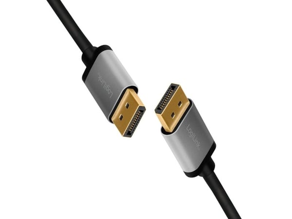 LogiLink CDA0102, 3 m, DisplayPort, DisplayPort, Hankjønn, Hankjønn, 3840 x 2400 piksler
