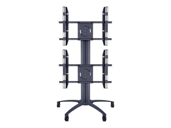 Multibrackets M Public Display Stand Single Screen Mount - Komponenter til montering (monteringsenhed) - for fladt panel - stål - sort - gulvstande...