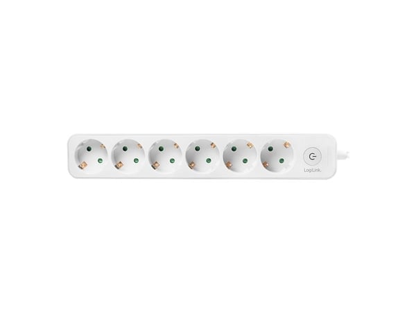 LogiLink LPS247, 1,5 m, 6 AC-pistorasia(a), Sisätila, Tyyppi F, Type F (CEE 7/4), IP20